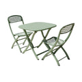 "Compacte Vouwset: Tafel en Stoelen in Groen"