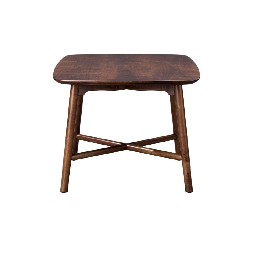Eiken houten bijzettafel met vierkante bovenkant