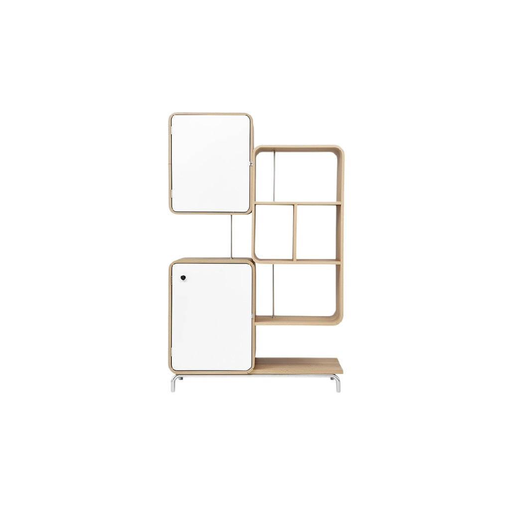 Moderne houten boekenkast met strak design