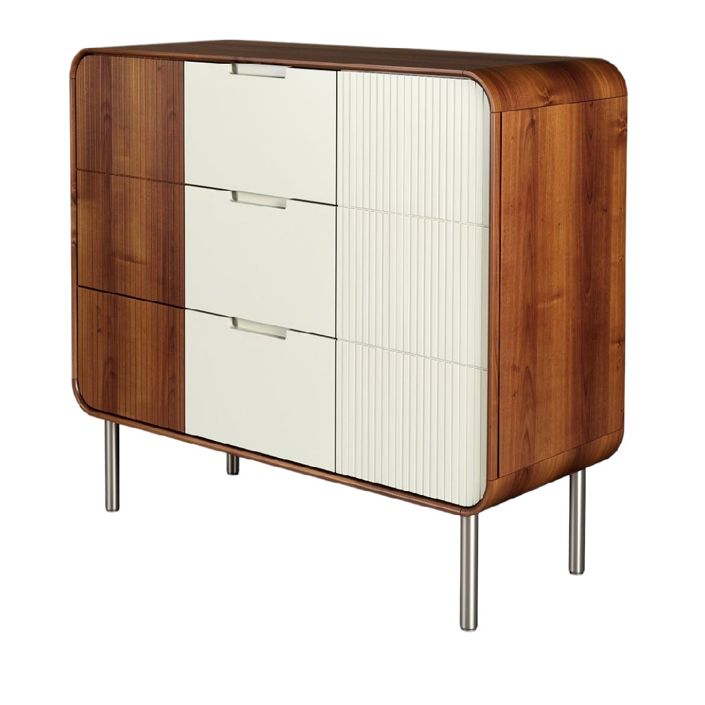 Moderne houten dressoir met lades en strakke lijnen