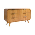 Nieuwe titel in het Nederlands: **Retro Houten Dressoir met 4 Lades**