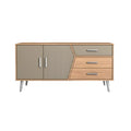 Moderne houten tv-meubel met drie lades en een deur